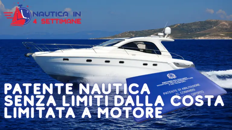 Patente Nautica Senza Limiti dalla costa limitata motore